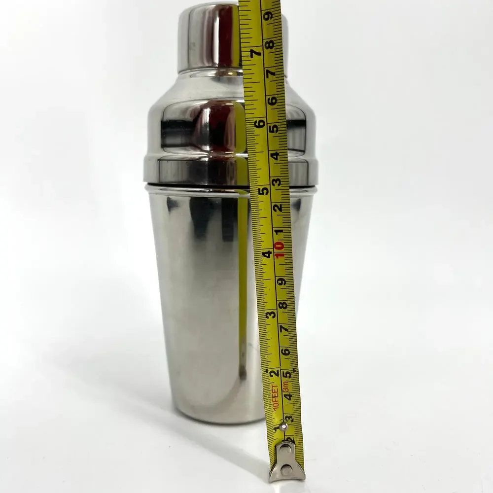 Pottery Barn Harrison Cocktail Shaker Mixer Stainless Steel Barware 3 pc